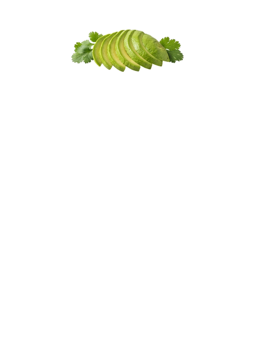 Creamy Hass avocado slices